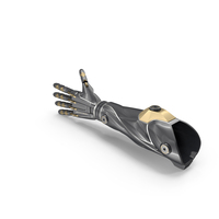 Futuristic Prosthetic Arm Black PNG & PSD Images