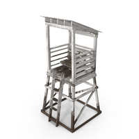 Old Wooden Lifeguard Station White PNG & PSD Images