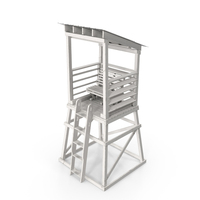 Small Wooden Lifeguard Station White New PNG & PSD Images