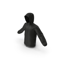 Unisex Black Rain Jacket PNG & PSD Images