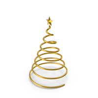 Christmas Tree Gold PNG & PSD Images