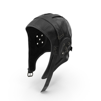 Leather Aviator Hat Black PNG & PSD Images