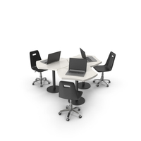 Workspace Desk Arrangement PNG & PSD Images