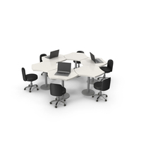 Workspace Desk Arrangement PNG & PSD Images