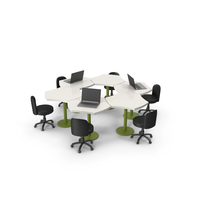 Workspace Desk Arrangement PNG & PSD Images