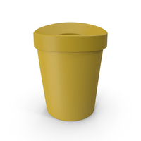 Yellow Trash Can PNG & PSD Images