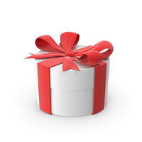 White & Red Gift Box PNG & PSD Images