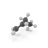 Butene Molecule PNG & PSD Images