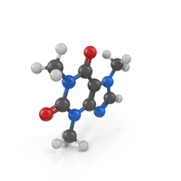 Caffeine Molecule PNG & PSD Images