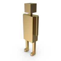 Stylised Human Gold PNG & PSD Images