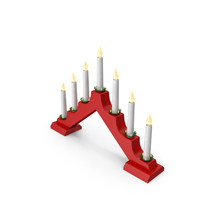 Red Christmas Candle Holder PNG & PSD Images