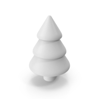 Decorative Сartoon Pine White PNG & PSD Images