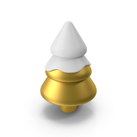 Decorative Сartoon Pine Gold PNG & PSD Images