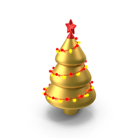 Decorativee Christmas Tree Gold PNG & PSD Images