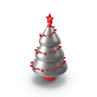 Decorativee Christmas Tree Silver PNG & PSD Images