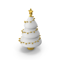 Decorativee Christmas Tree White PNG & PSD Images