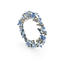 Blue Butterfly Frame PNG & PSD Images