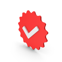 Red And White Check Mark Icon PNG & PSD Images
