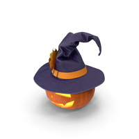 Halloween Pumpkin With Hat PNG & PSD Images