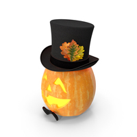 Halloween Pumpkin with Hat PNG & PSD Images