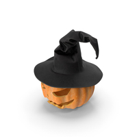 Halloween Pumpkin With Hat PNG & PSD Images