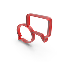 Chat Bubble Icon Glass PNG & PSD Images