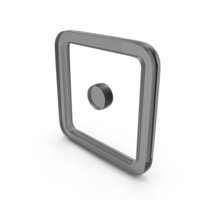 One Dice Cube Icon Glass PNG & PSD Images