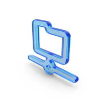 Folder Sharing Icon Glass PNG & PSD Images