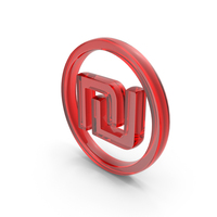 Israeli Shekel Currency Icon Glass PNG & PSD Images