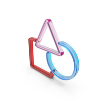 Glass Basic Geometric Shapes Outline Icon PNG & PSD Images