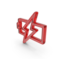 Out Line Charge Power Energy Icon Glass PNG & PSD Images