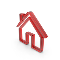 Out Line Home Loan Icon Glass PNG & PSD Images