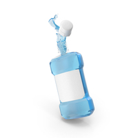 Blue Mouthwash Container PNG & PSD Images
