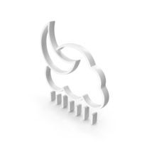 Clouds, Moon & Rain Climate Symbol PNG & PSD Images