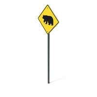 Bear Road Sign PNG & PSD Images