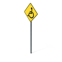 Handicapped Road Sign PNG & PSD Images