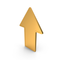 Gold Up Arrow Icon PNG & PSD Images