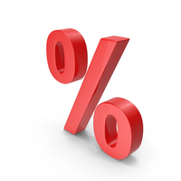 Red Percent Symbol PNG & PSD Images