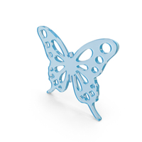 Glass Butterfly Icon PNG & PSD Images