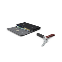 Leather Wallet and Keys PNG & PSD Images