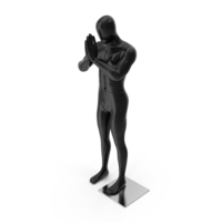 Black Male Mannequin Presses Palms PNG & PSD Images
