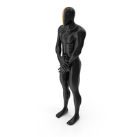 Black Male Mannequin with Golden Mask PNG & PSD Images