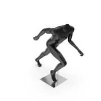 Black Running Mannequin PNG & PSD Images