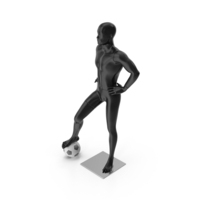 Black Mannequin Soccer Player PNG & PSD Images