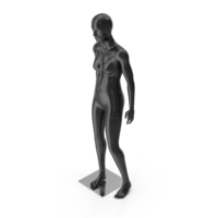 Black Standing Female Mannequin PNG & PSD Images