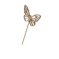 Wood Topper Butterfly Symbol PNG & PSD Images