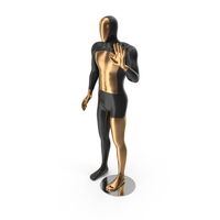 Faceless Male Mannequin With a Gold Face PNG & PSD Images