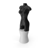 Female Abstract Mannequin On Decorative Stool PNG & PSD Images