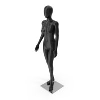 Female Black Mannequin In A Standing Pose PNG & PSD Images