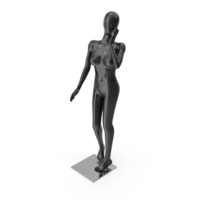 Female Black Mannequin In A Standing Pose PNG & PSD Images